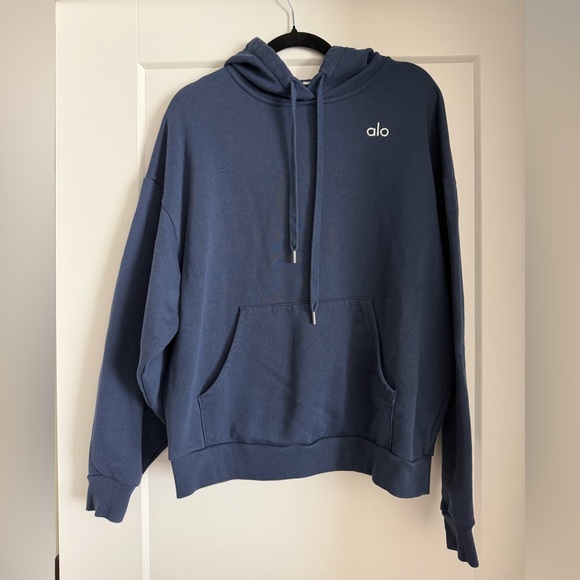 Alo Accolade Hoodie, Navy, Size M - Picture 3 of 5